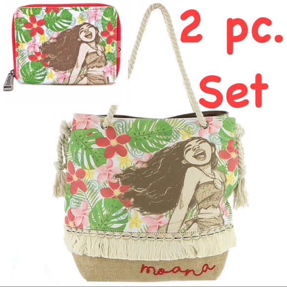 Loungefly Handbags - Loungefly Disney Moana Tote & Wallet - NWT